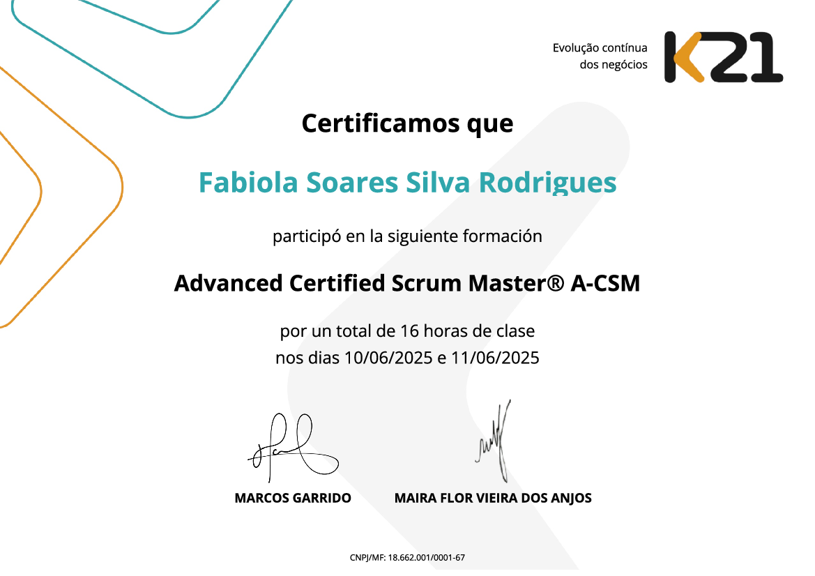 Certificado K21